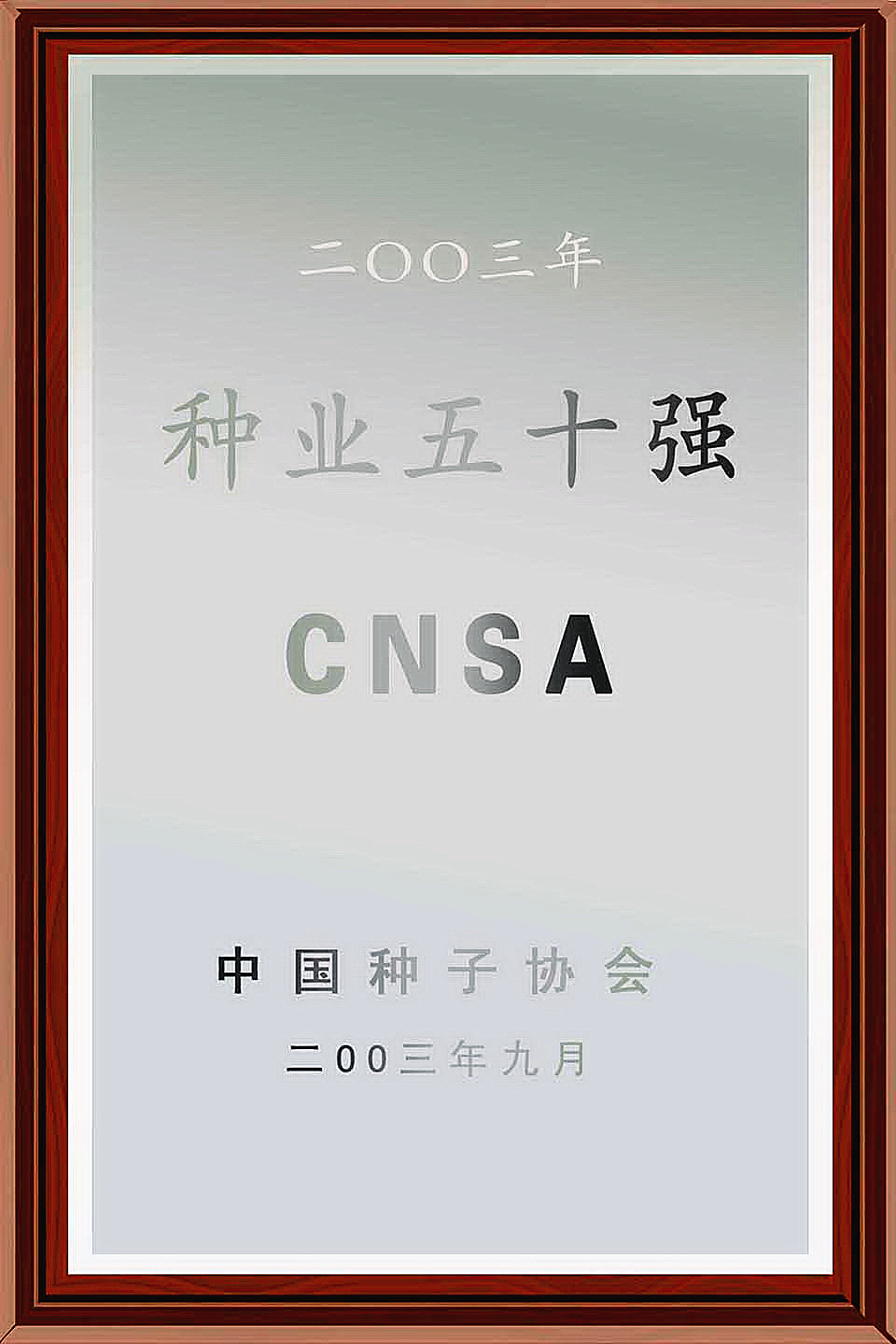 2003年種業(yè)五十強(qiáng)